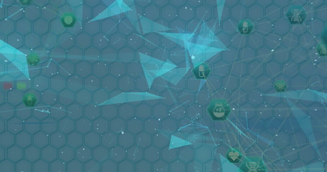 Abstract Medical Network with Geometric Polygon Grid