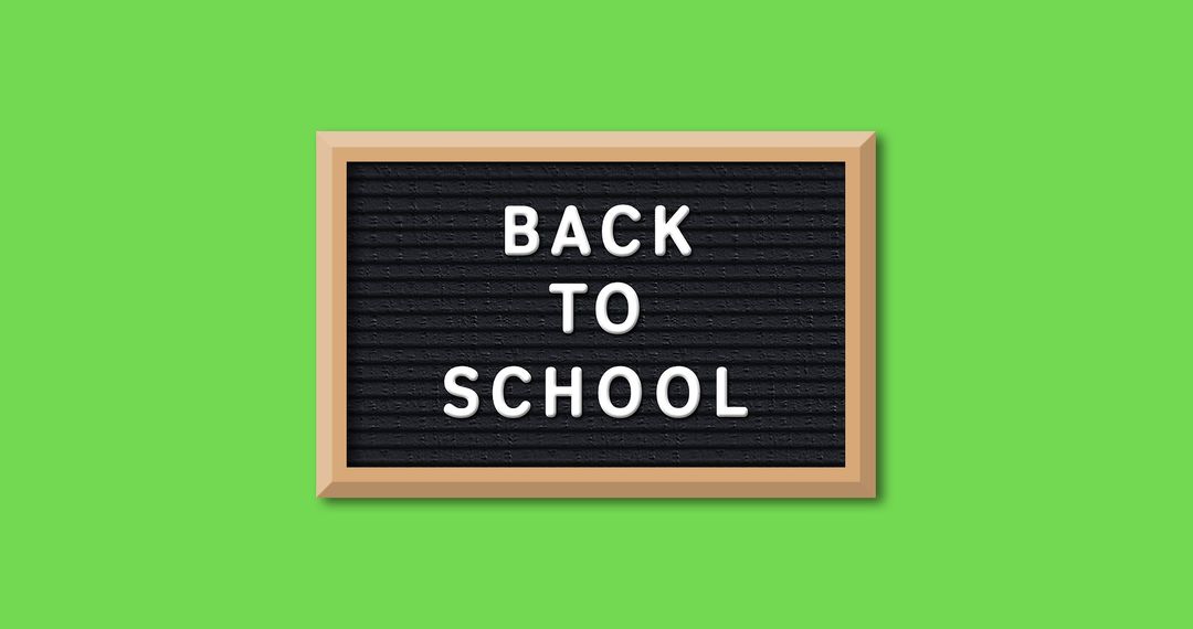 Back to School Sign on Green Background - Free Images, Stock Photos and Pictures on Pikwizard.com