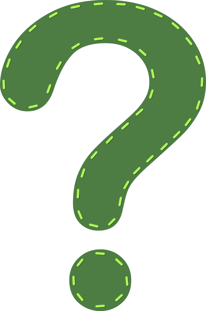 Green Stitching Pattern Transparent Question Mark Icon - Download Free Stock Images Pikwizard.com