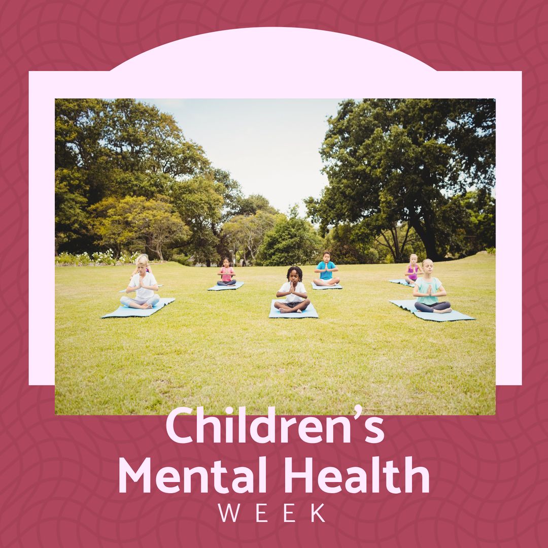 Children Practicing Yoga for Mental Health Awareness in Park