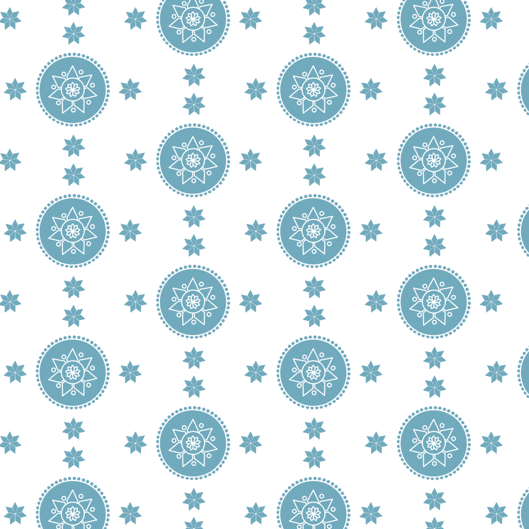 Transparent Festive Blue Circular Stars Pattern Vector PNG Design