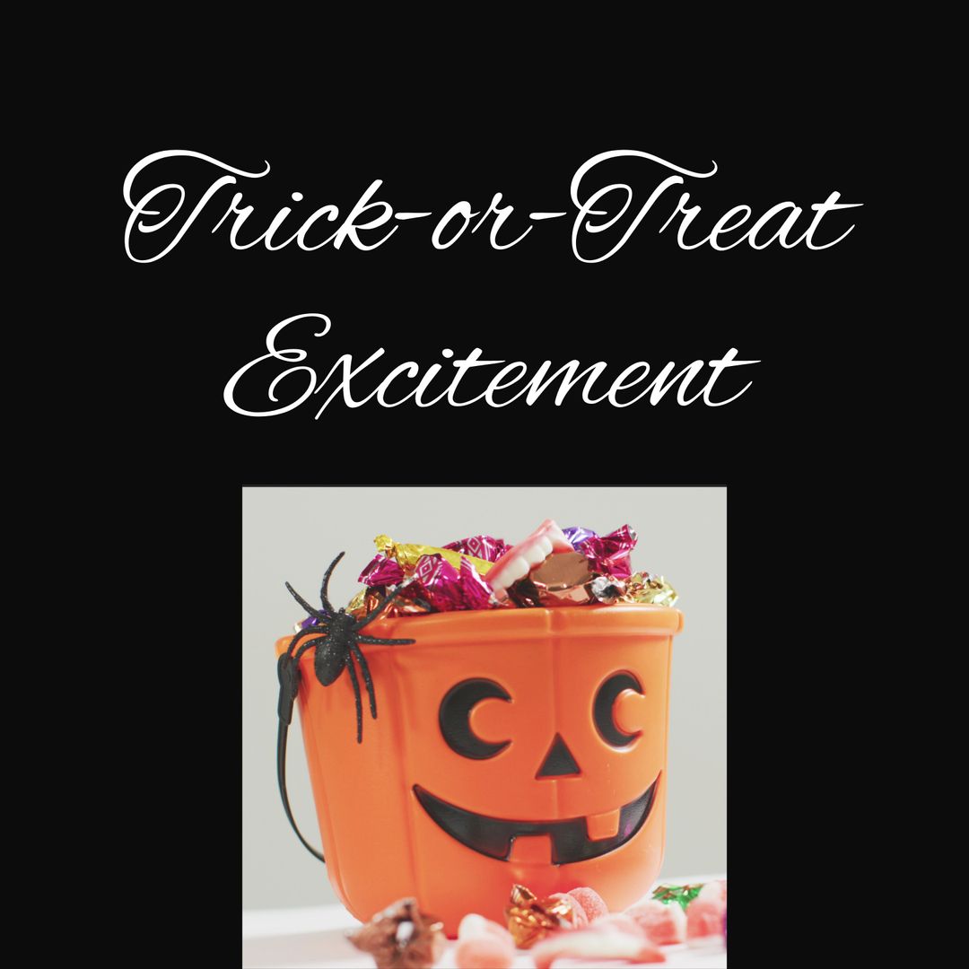 Halloween Pumpkin Bucket Filled with Candy Treats
