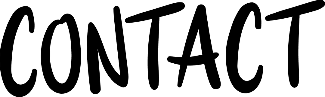 Contact Text Illustration on Transparent Background