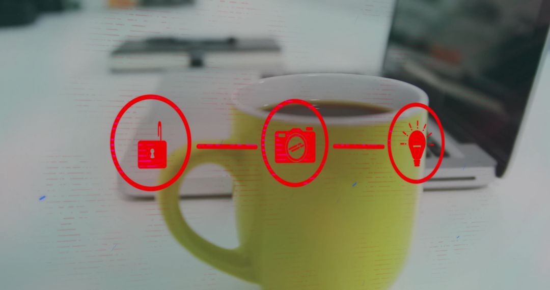 Digital Interface and Connectivity in Modern Office Scene