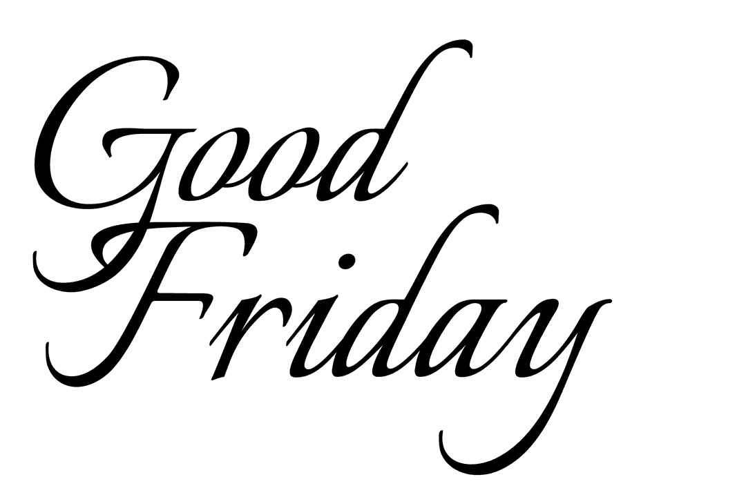 Good Friday Text Illustration with Transparent Background