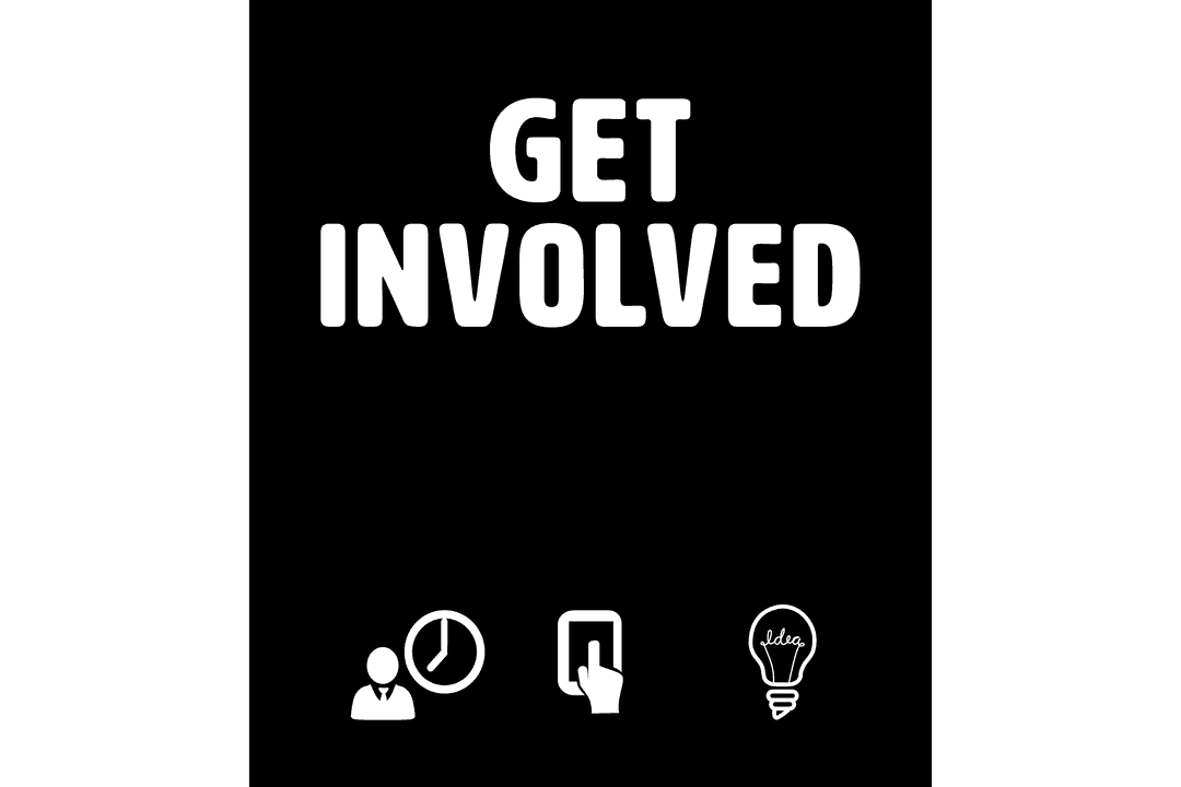 Get Involved Word Art on Transparent Background