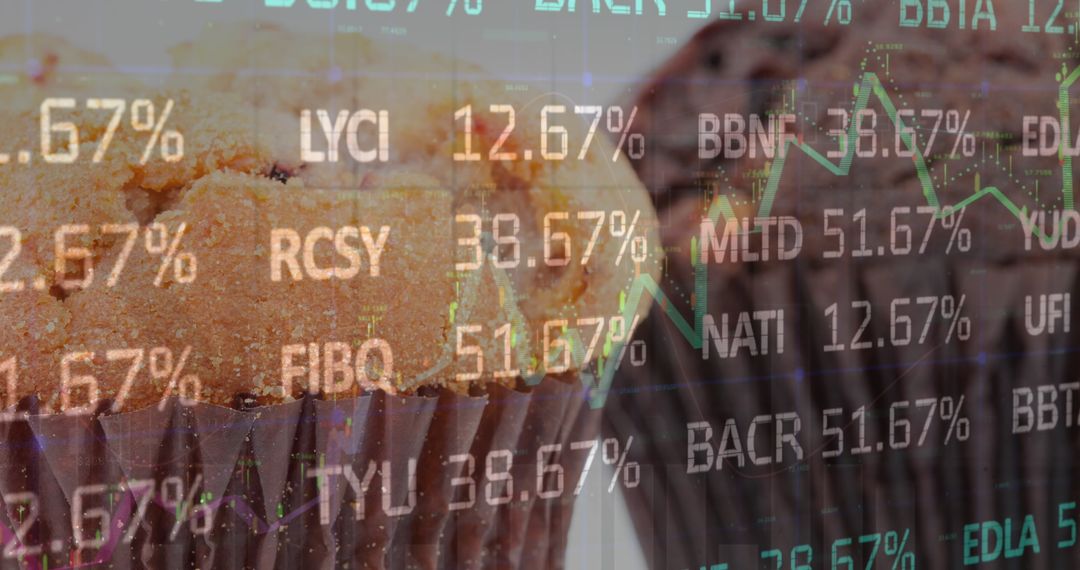 Cupcakes and Stock Market Analysis Abstract Concept