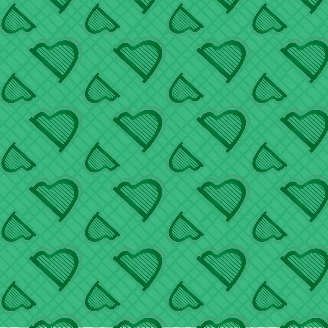 Seamless Green Harp Pattern on Transparent Grid Background - Download Free Stock Images Pikwizard.com