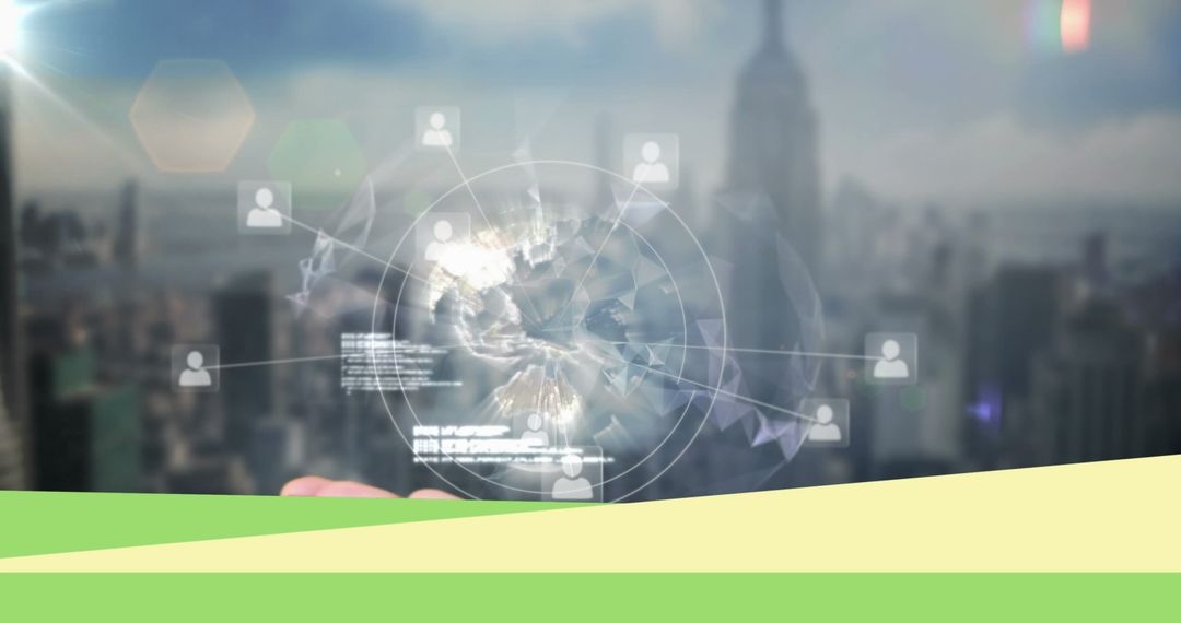 Global Network with Data Processing over Scenic City Skyline