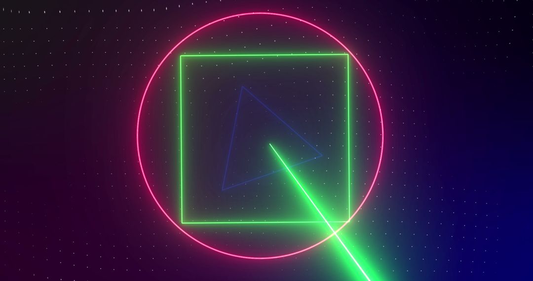 Vibrant Neon Light Projection with Colored Illusions