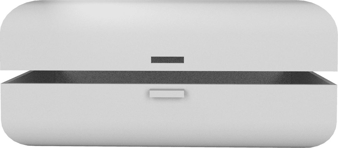 Minimalist Open Gray Transparent Briefcase with Handle