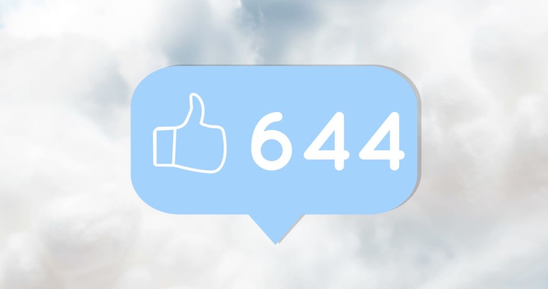 Rising Like and Follow Count on Social Media Overlay