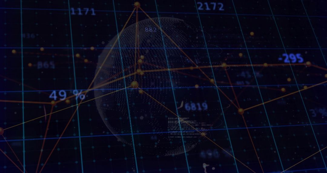 3D Rotating Globe with Data Visualization