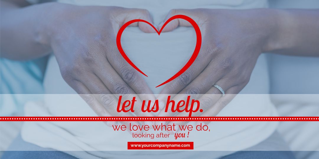 Hands Forming Heart Shape Promoting Trust and Care