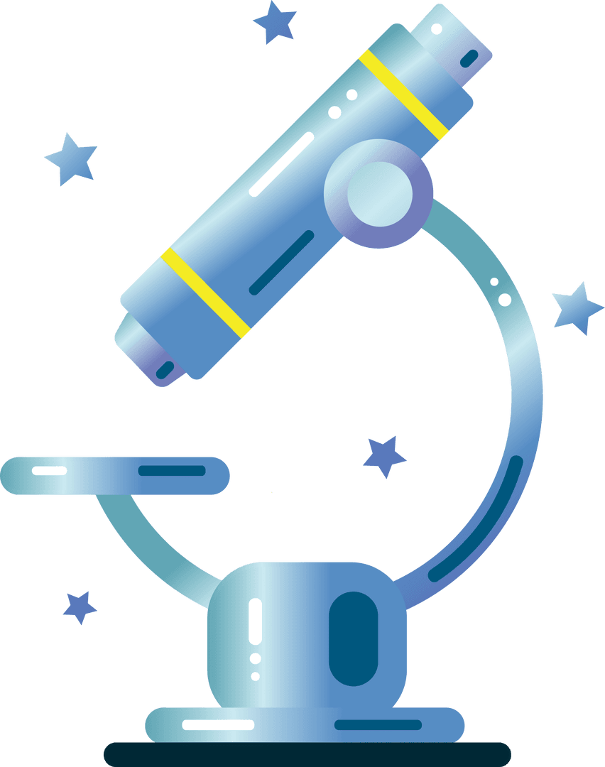 Transparent Telescope Viewing Stars Minimalist Vector Illustration