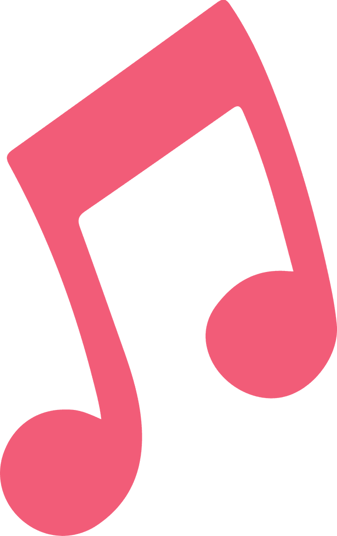 Bold Pink Eighth Notes Graphic Transparent Background