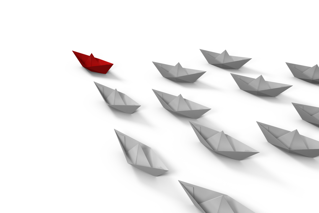 High Angle View of Red and White Paper Boats Against Transparent Background - Download Free Stock Images Pikwizard.com