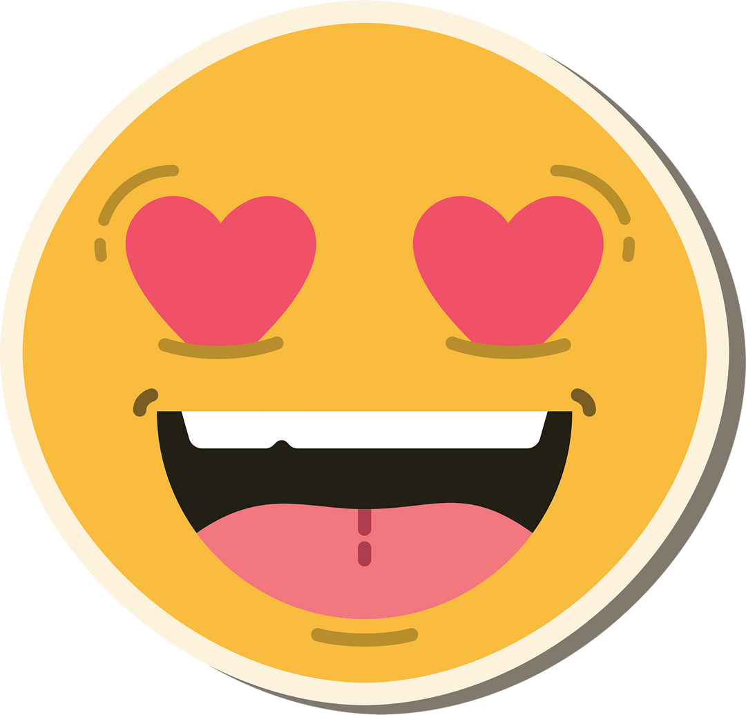 Transparent Heart-Eyes Smiling Emoji Icon for Social Media - Download Free Stock Images Pikwizard.com