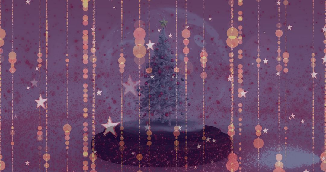 Magical Snow Globe with Falling Stars for Christmas Joy