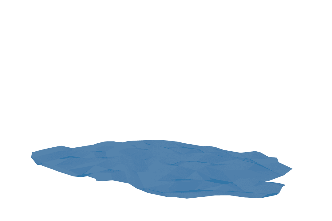 Abstract Blue Polygonal Shape in Transparent Background