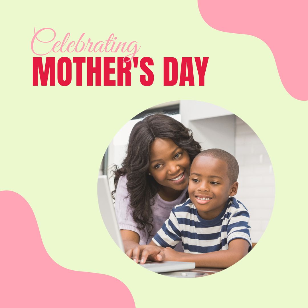 Heartwarming Mother's Day Celebration with Happy Mother and Son