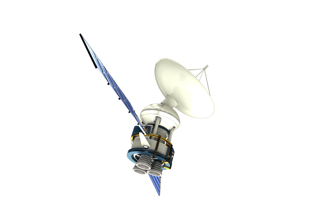 Transparent Vector Illustration of Space Satellite Isolated