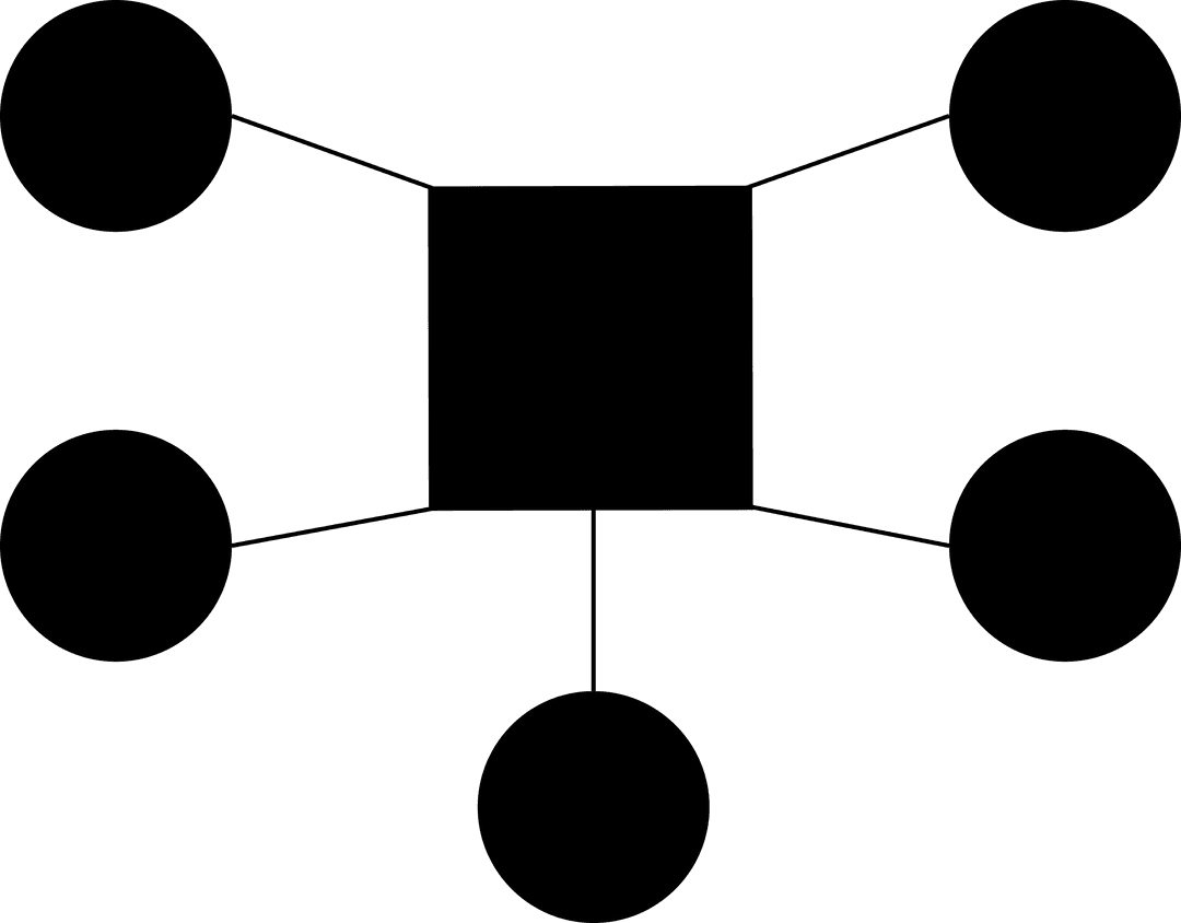 Abstract Geometric Symbol on Transparent Background Vector Art