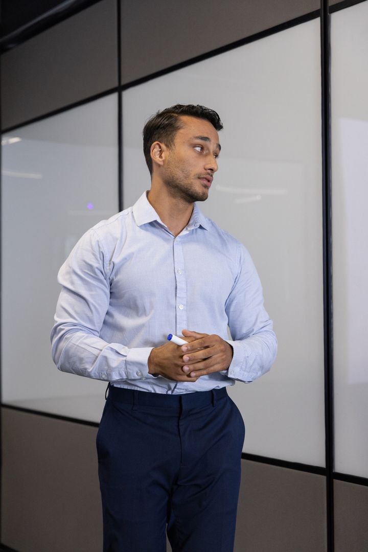 Professional Presentation in Modern Office Setting