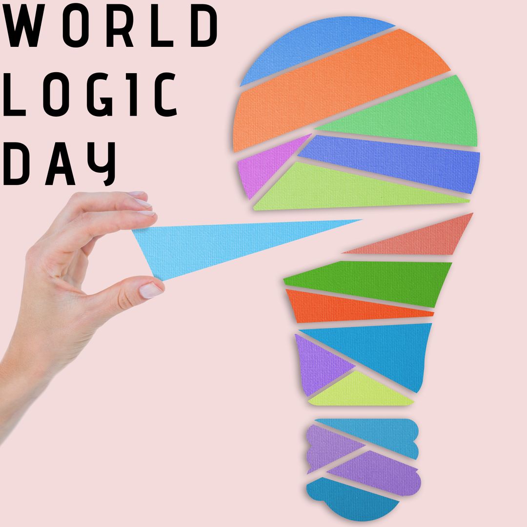 Celebrating World Logic Day with Colorful Geometric Lightbulb