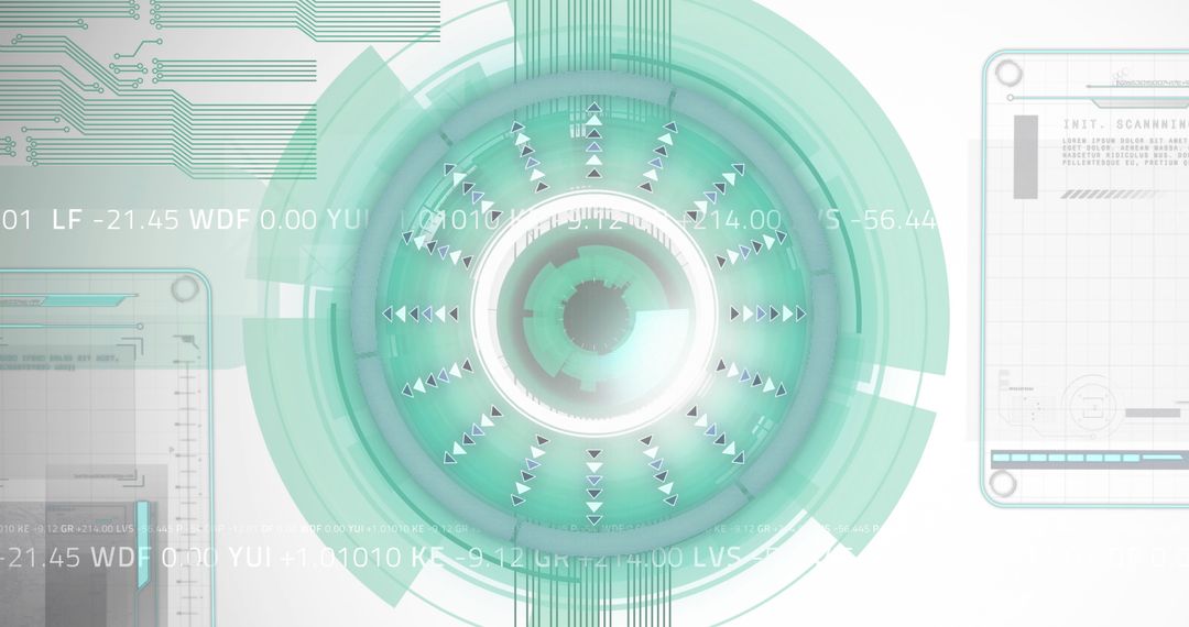 Futuristic Data Processing and Scanning Interface Concept