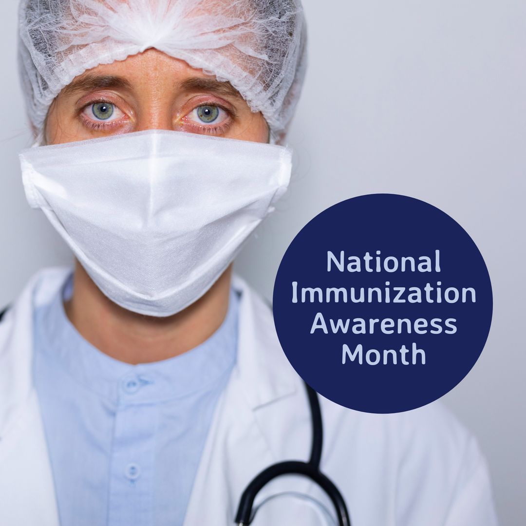 Healthcare Professional Promotes National Immunization Awareness Month - Download Free Stock Templates Pikwizard.com