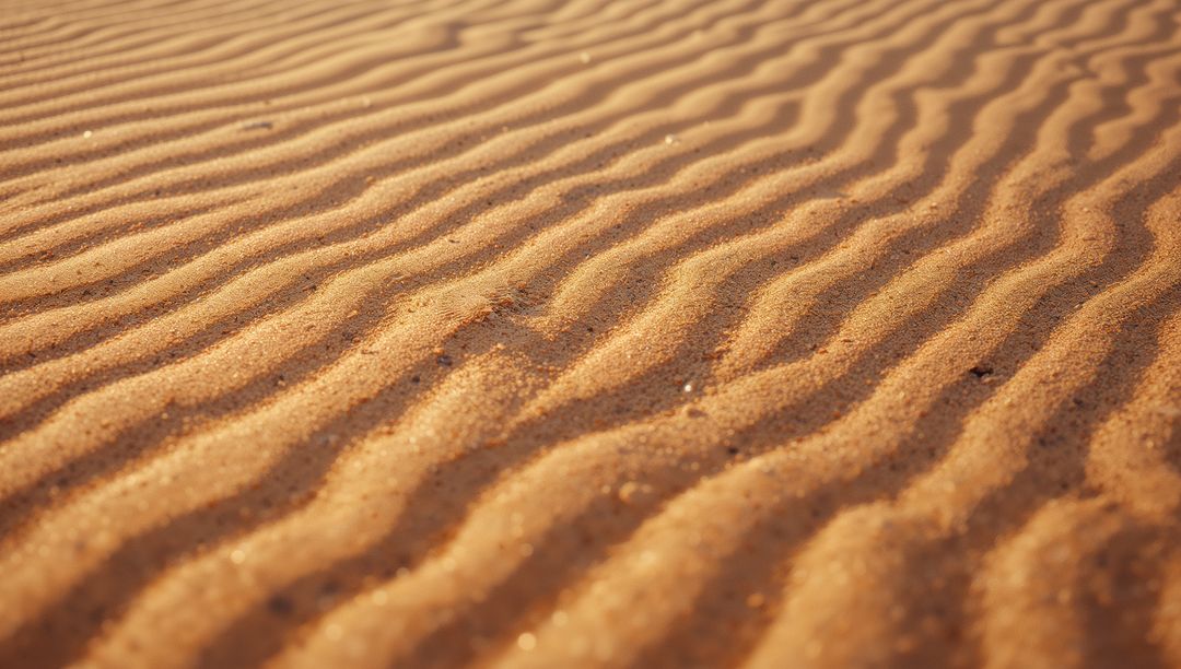 Serene Sand Patterns in Windswept Desert Dunes
