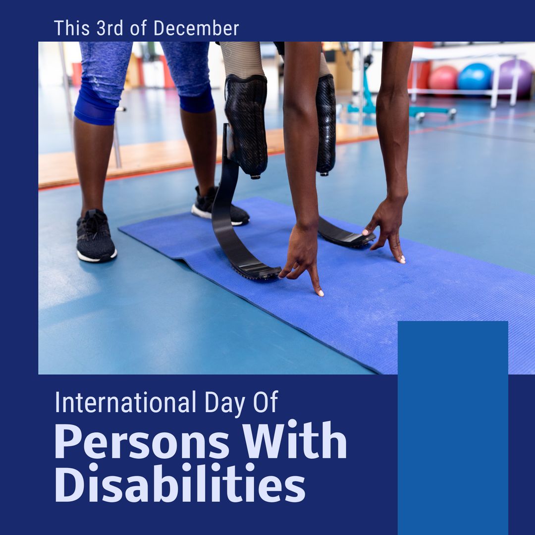 Paralympic Athletes Engaging in Fitness Training for Awareness Day