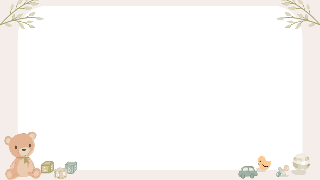 Cute Baby-Themed Transparent Frame with Adorable Decorations