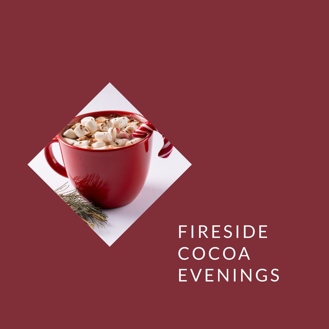 Festive Hot Chocolate Treat Promoting Cozy Winter Evenings