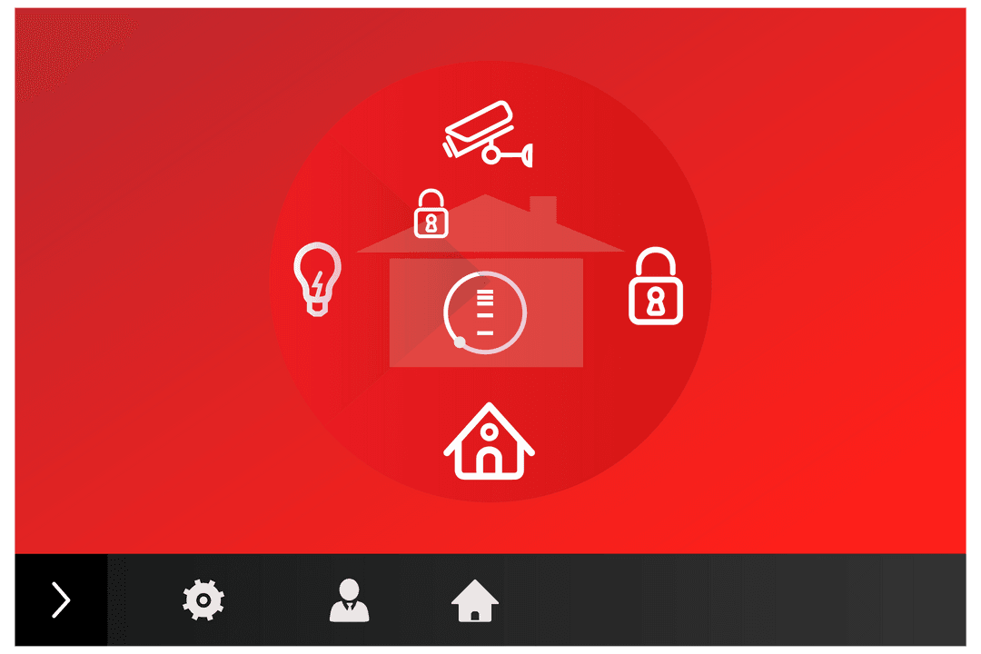Transparent Digital Technology Interface with Security Icons