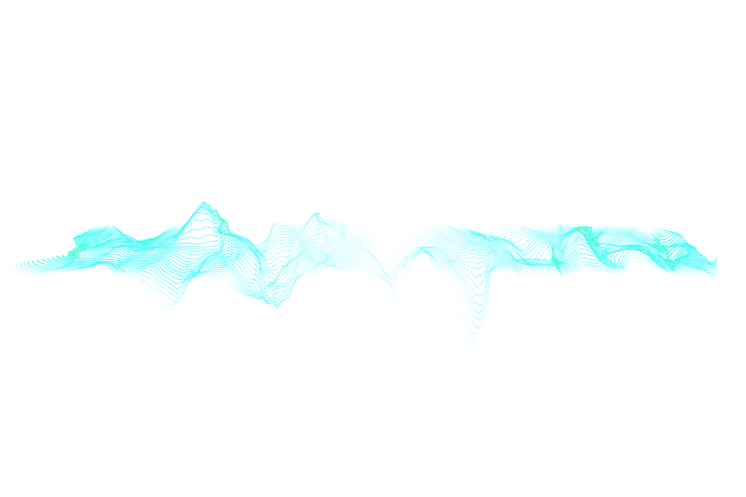 Blue Light Trails on Transparent Background