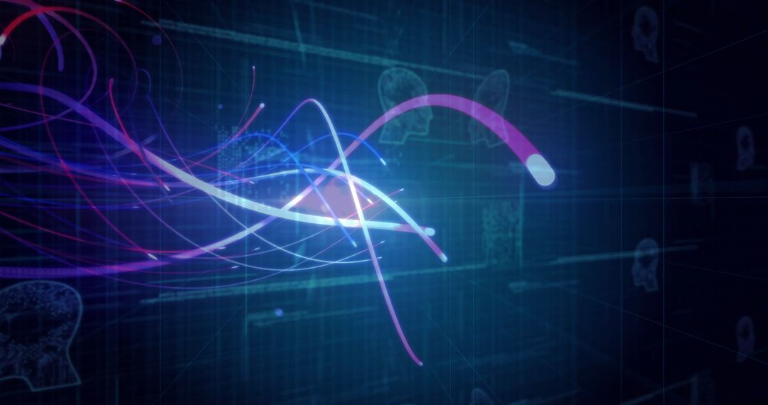 Abstract Digital Connections with Light Trails and Technology