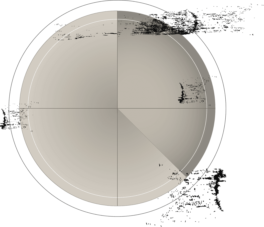 Transparent Grunge Beige Pie Chart Circle Design