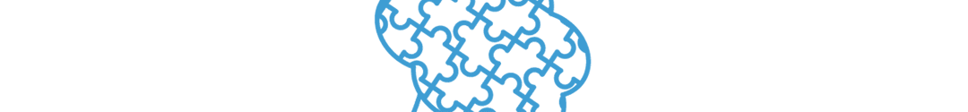 Transparent Puzzle Elements Illustration with Blue Pieces