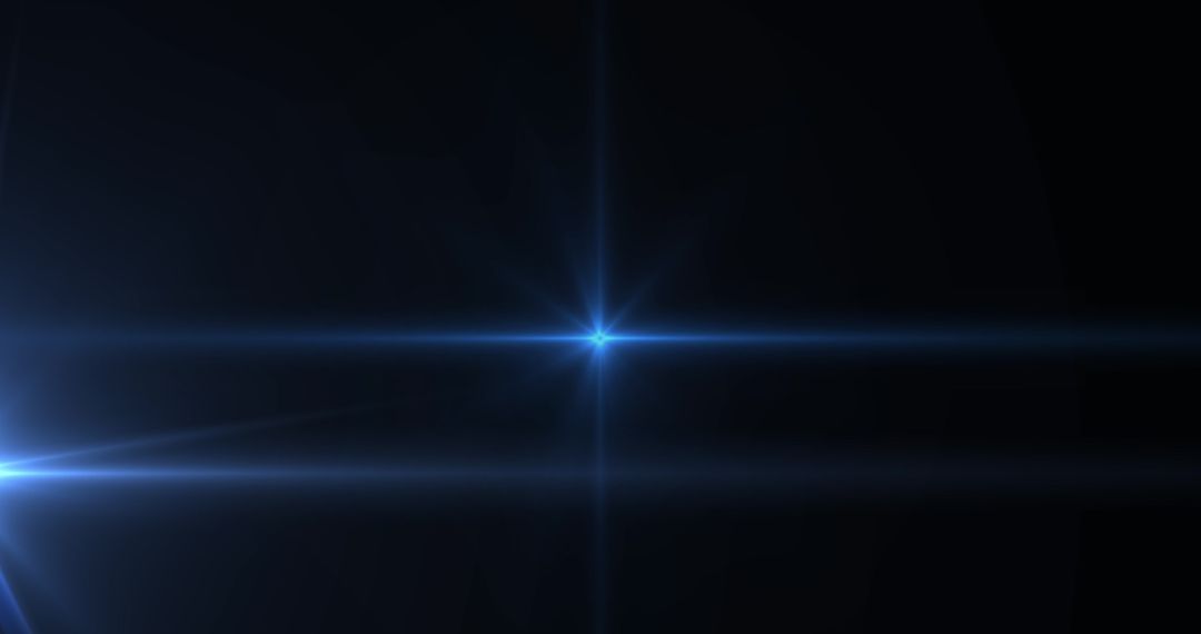 Blue Glowing Light on Black Background Technology Concept