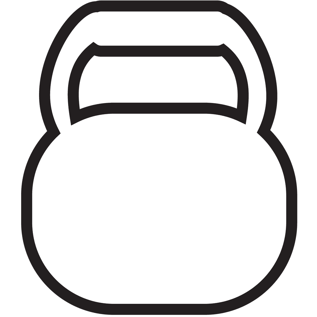 White Dumbbell Silhouette with Transparent Background for Health Concepts