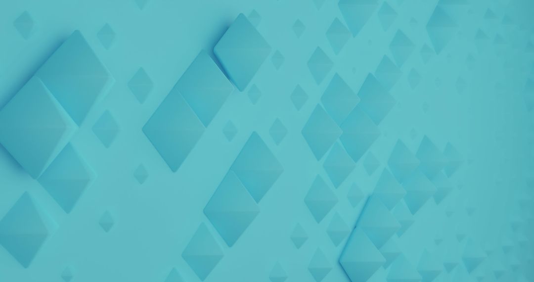 Abstract Blue Geometric Pattern with Floating Tiles