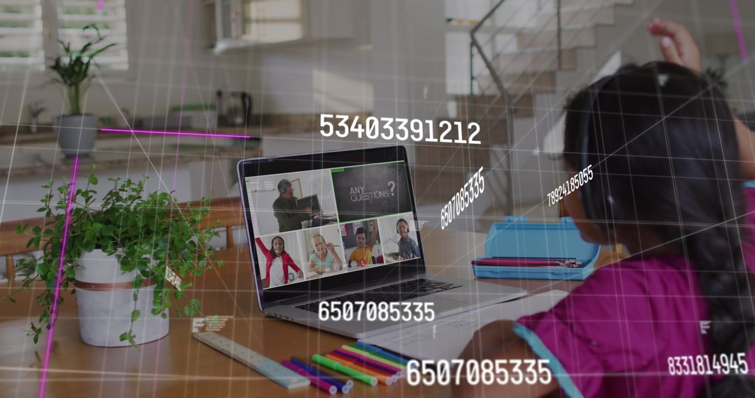 Diverse Students Engaging in Virtual Learning with Innovative Technology