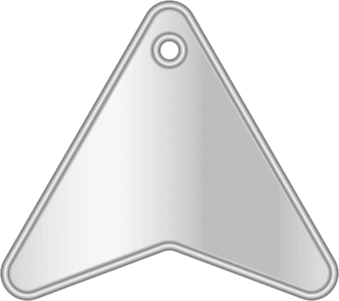 Transparent Metal Triangle with Hole for Design Projects