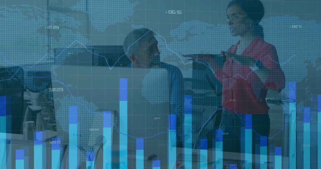 Business Team Analyzing Data with Digital Technology