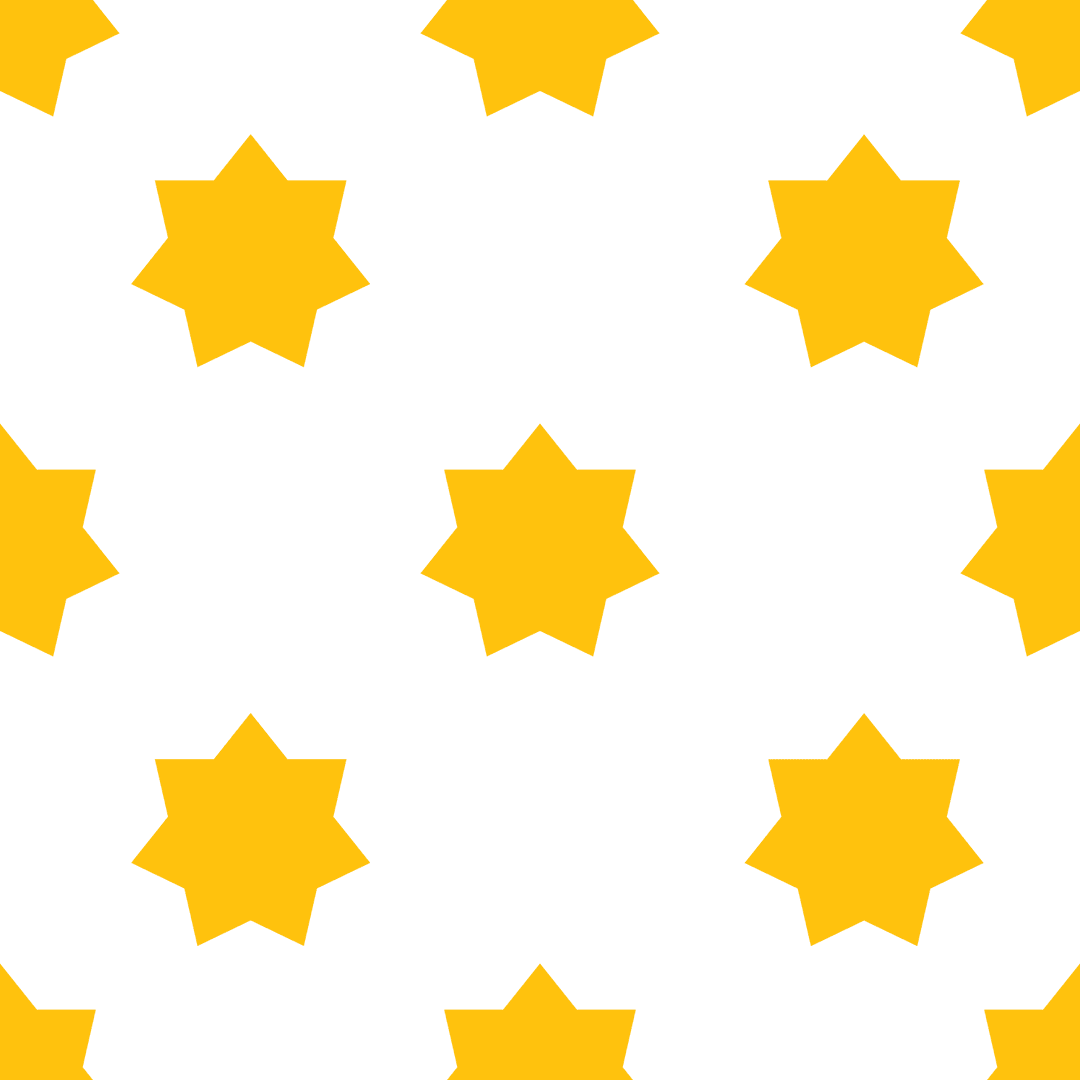 Yellow Star Pattern on Transparent Background for Design Concepts