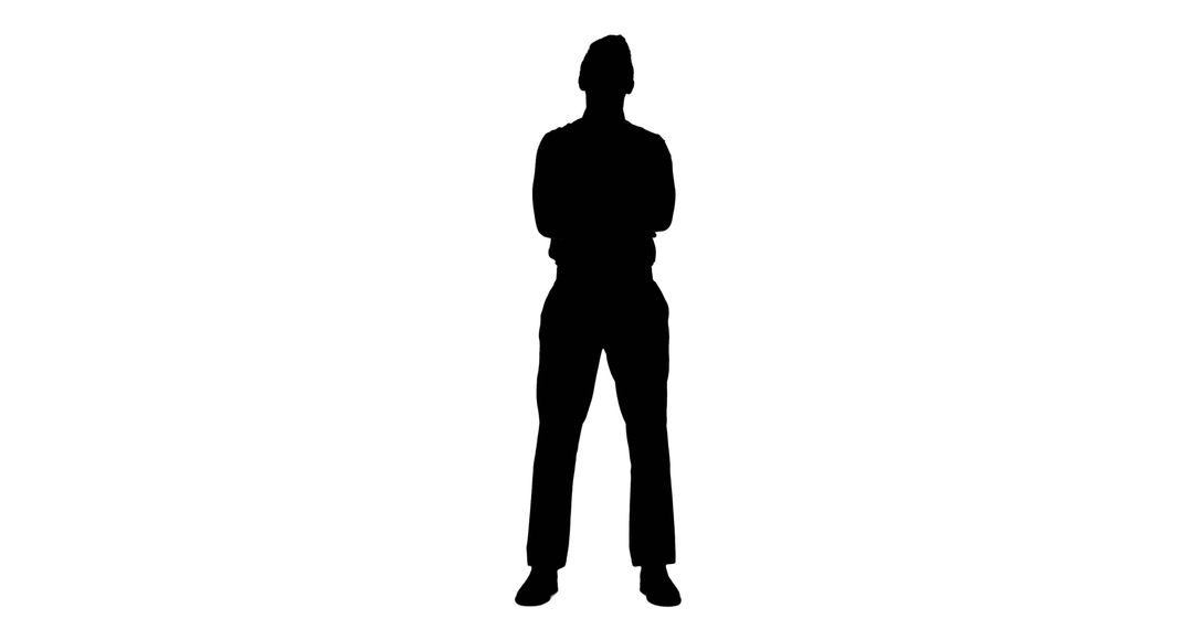 Silhouette of Person Standing with Arms Crossed - Free Images, Stock Photos and Pictures on Pikwizard.com