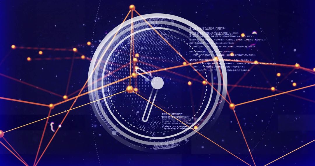 Abstract Digital Clock with Network Connections