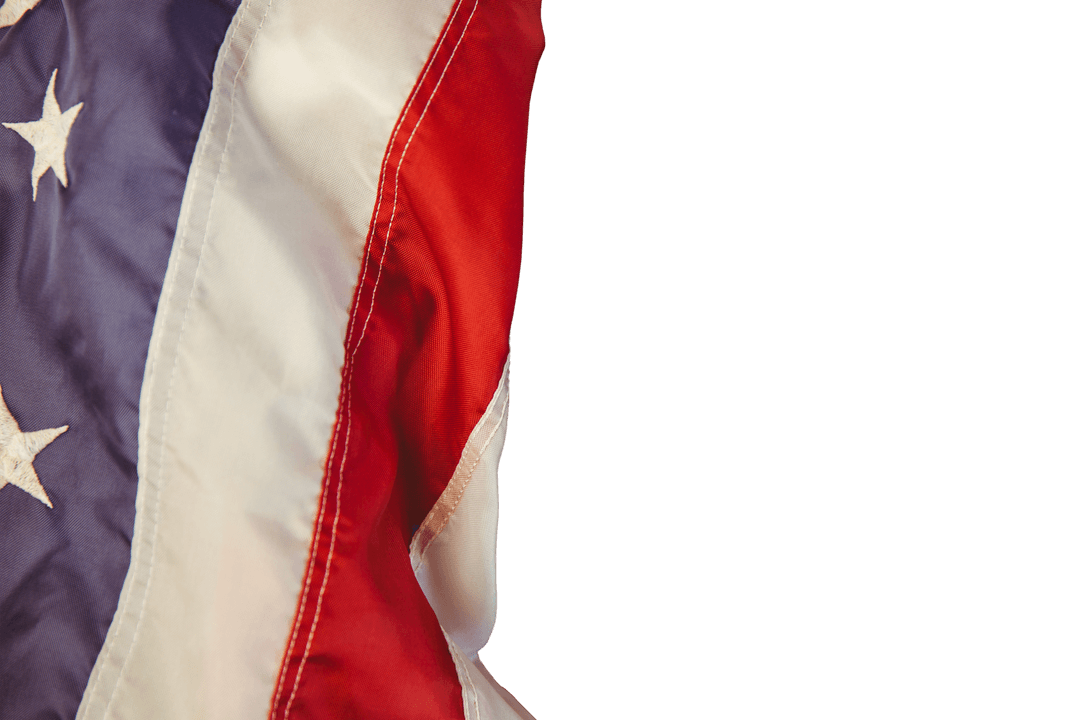 USA Flag on Transparent Background Highlighting Patriotism